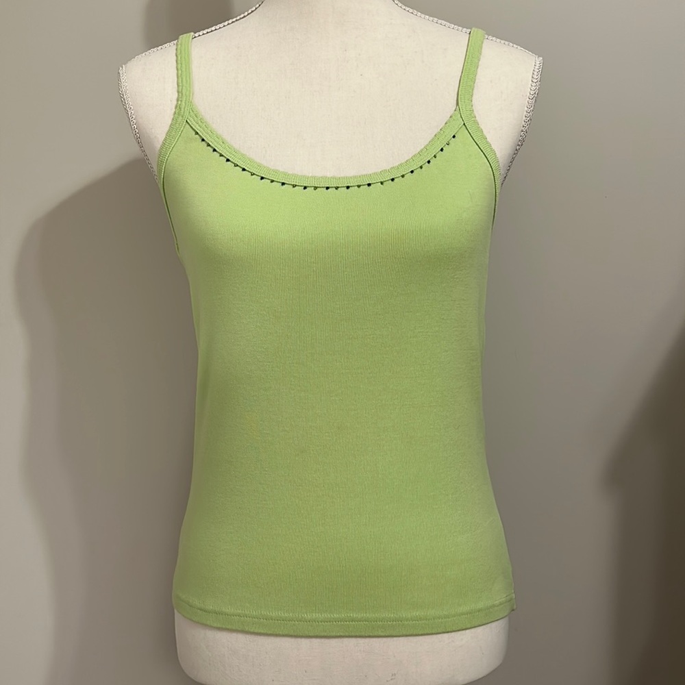 Gap medium green camisole with beading